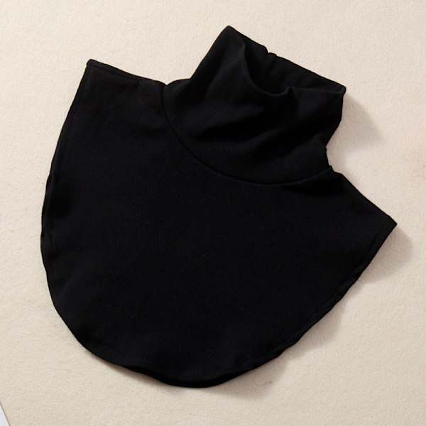 Dame falsk krage Avtakbar krage med genser Høst Vint Pure black-high elasticity