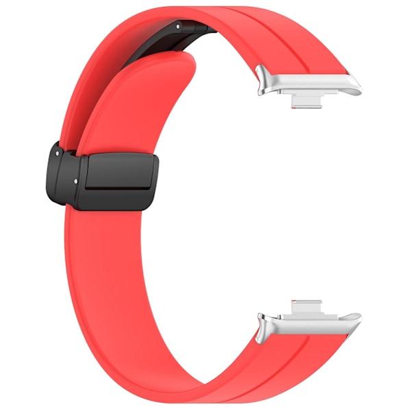 Rød Magnetisk Spenne Silikonrem kompatibel med Xiaomi Mi Band 8 Pro