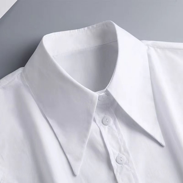 Dame falsk krage Avtakbar halv Avtakbar All-Match dress Black square collar