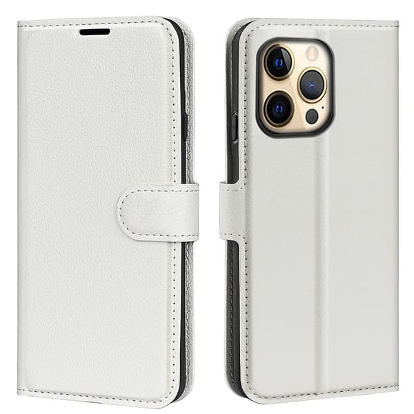 Etui til iPhone 16 Hvid Flip Tilpasning
