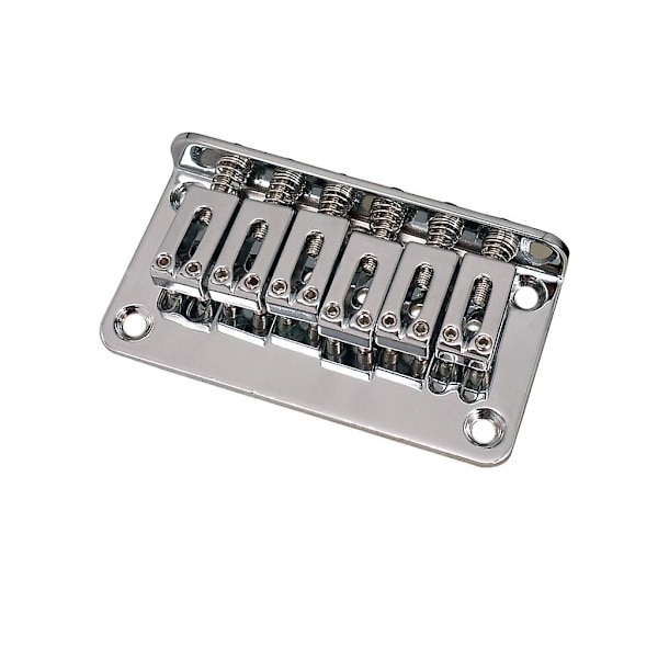 6 Strengers Gitar Rulle Saddle Bridge Tailpiece for Elektrisk Gitar Sølv
