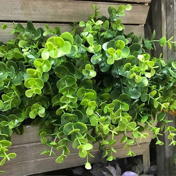Kunstige Lavendelblomster Planter 8 Stykker, Livagtige UV-resistente Falske Buske Grønne Buske Buket Green 8