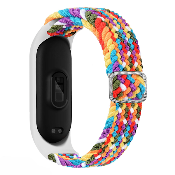 Rainbow Rainbow kompatibel med Xiaomi Mi Band 6 / 5 / 4 Nylon Flettet Urrem