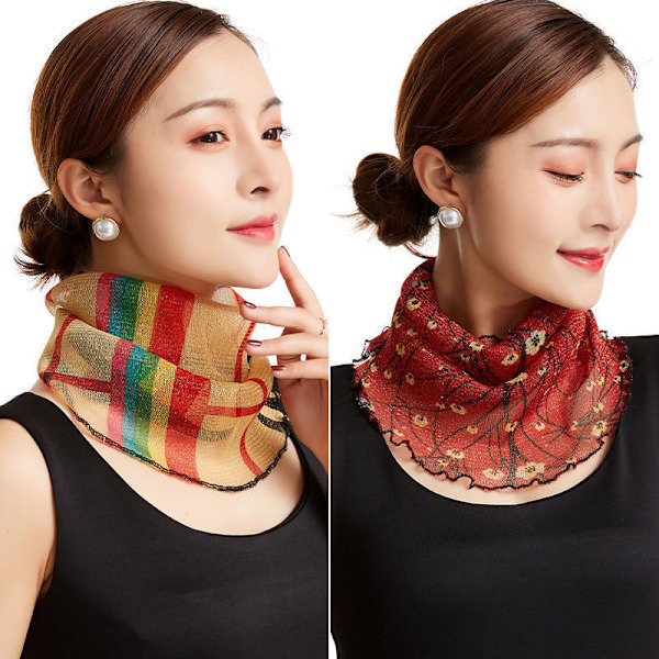 Dame falsk krage Avtakbart halvskjerf Pullover Sommer Sol Scarf No. 9 No. 1