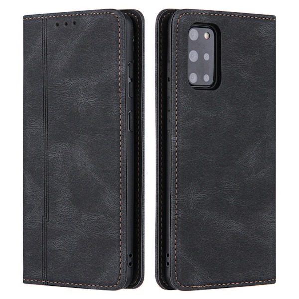 Etui til iPhone 13 Pro, sort Soft-Touch Flip Wallet med kortholder
