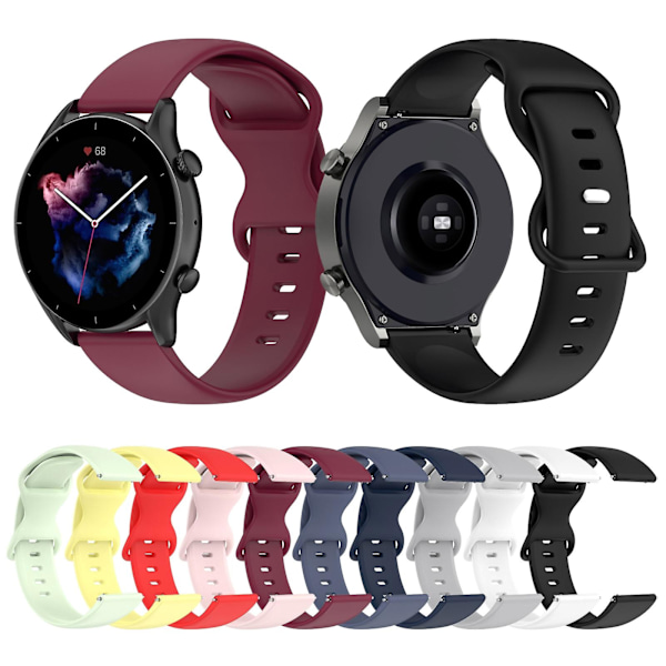 Burgunder Burgunder Silikonklokkereim kompatibel med Xiaomi Mi Watch Color 2
