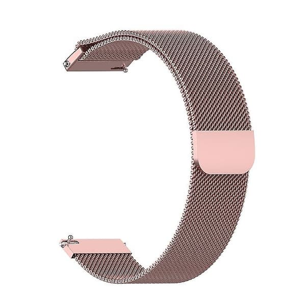 Rose Pink Rose Pink kompatibel med Honor Magic Watch 2 / Galaxy Active2 22mm Milan Rustfrit Stål Mesh Urrem