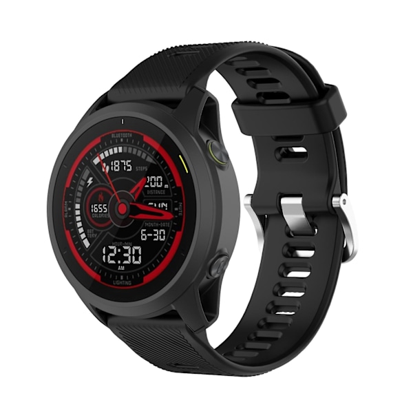 Svart Svart Silikonklokkereim kompatibel med Garmin kompatibel med erunner 745