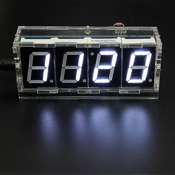 DIY 4-siffrig LED Elektronisk Klocka Kit Temperatur Ljuskontroll Version Green without Case