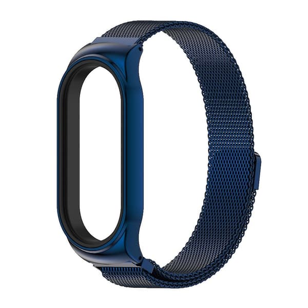 Blå Blå Rustfrit Stål Urrem kompatibel med Xiaomi Mi Band 7 / 7 Nfc