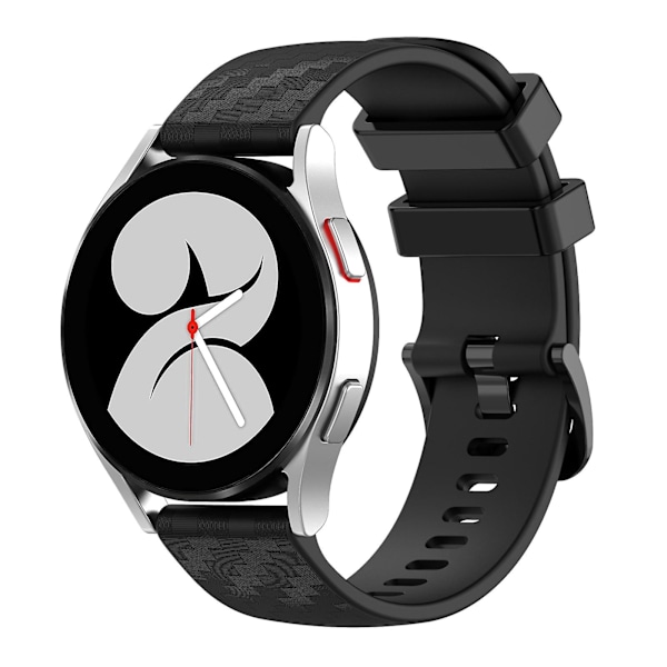 Svart Svart 20mm Silikonarmband kompatibelt med Huawei Watch Gt2 42mm