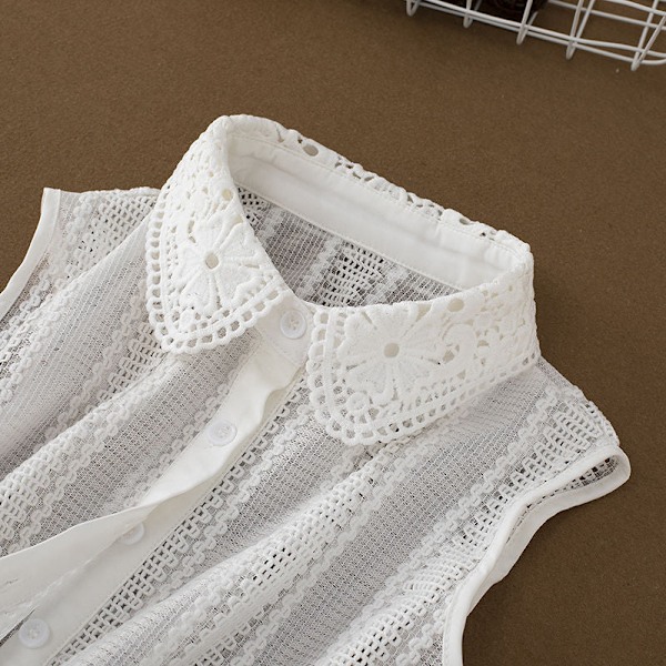Dame falsk krave Skjortekrave Efterår Vinter Dukke Krave Fak White KT8854 round neck L
