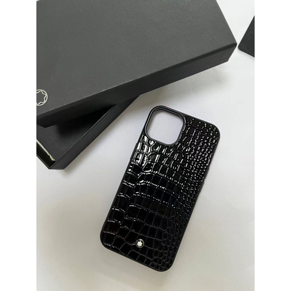 Fodral för iPhone 16pro Krokodilmönster Högkvalitativ lädertextur Korsnarvlädertextur Full-Body mjuk