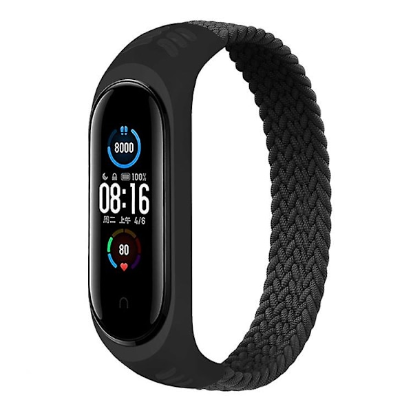 Svart Svart kompatibel med Xiaomi Mi Band Silikon Klokkereim L 170mm