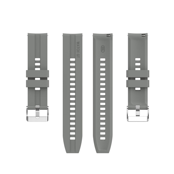 Harmaa harmaa yhteensopiva Huawei Watch Gt 2 42mm kellonrannekkeen kanssa hopeisella soljella
