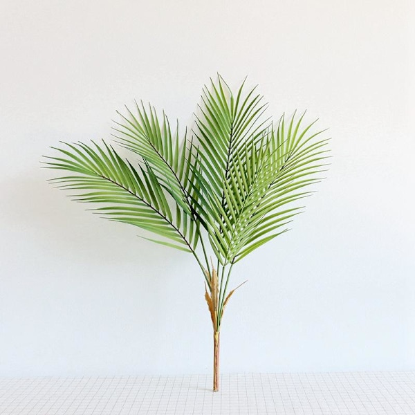 1 stk. Kunstigt palmebladstræ, ægte berøringsplastplanter, bolighavedekorationer, tropisk grøn plante Matches the image L