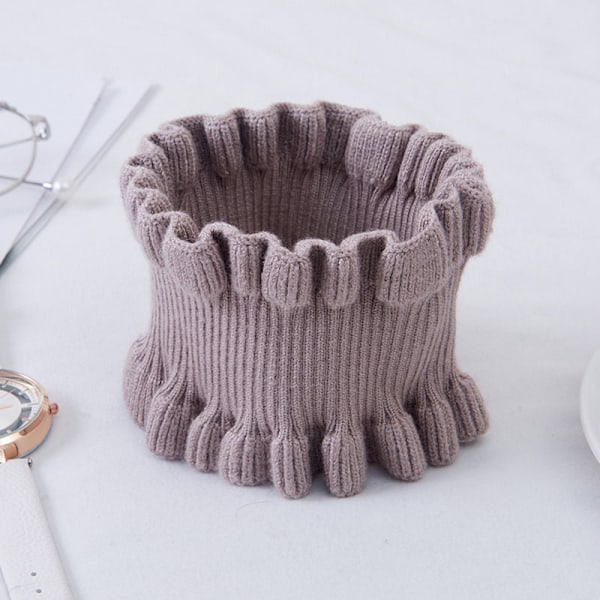 Dame falsk krage Avtakbar halv Cashmere Treøre Liten Light camel Average size