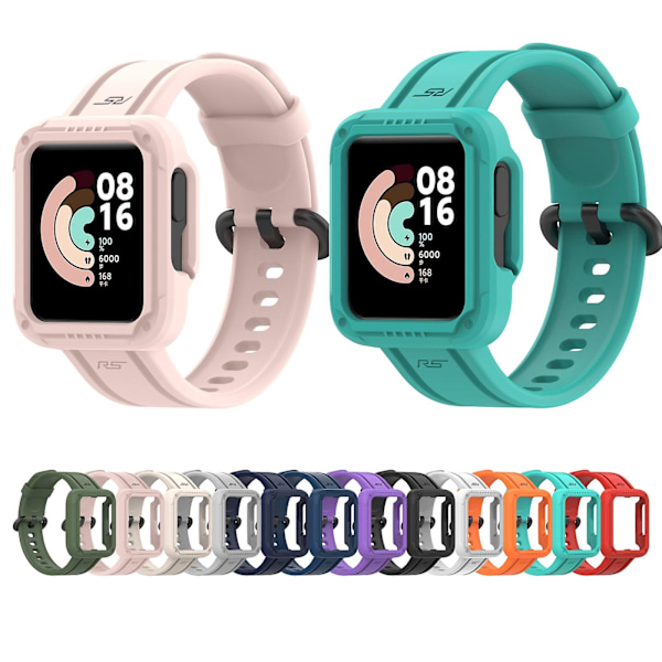 Sort Sort Silikone Urrem kompatibel med Xiaomi Mi Watch Lite kompatibel med Xiaomi Mi Watch Lite