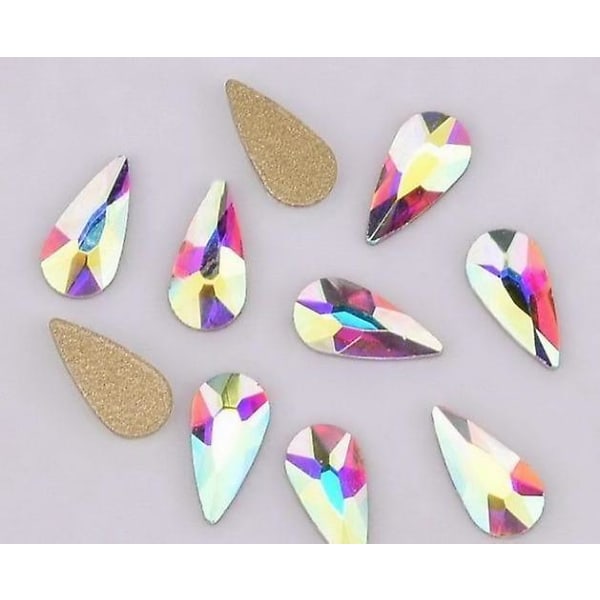 Kristaller Diamantsten Strass Ab Glas Rhinestones För 3d Nails Art QB223