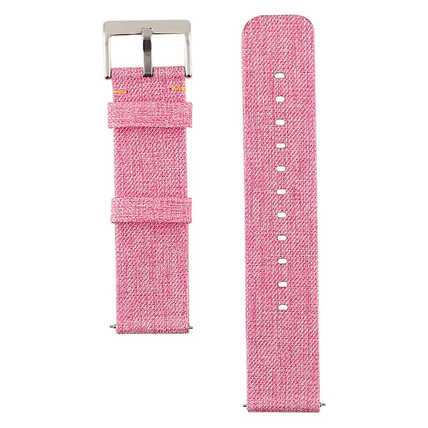 Pink Pink Anvas håndledsrem kompatibel med Fitbit Versa / Versa 2
