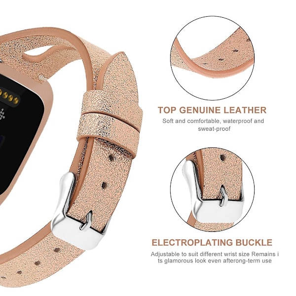 Champagne Guld Champagne Guld kompatibel med Fitbit Versa 2 Rem kompatibel med Fitbit Versa 2