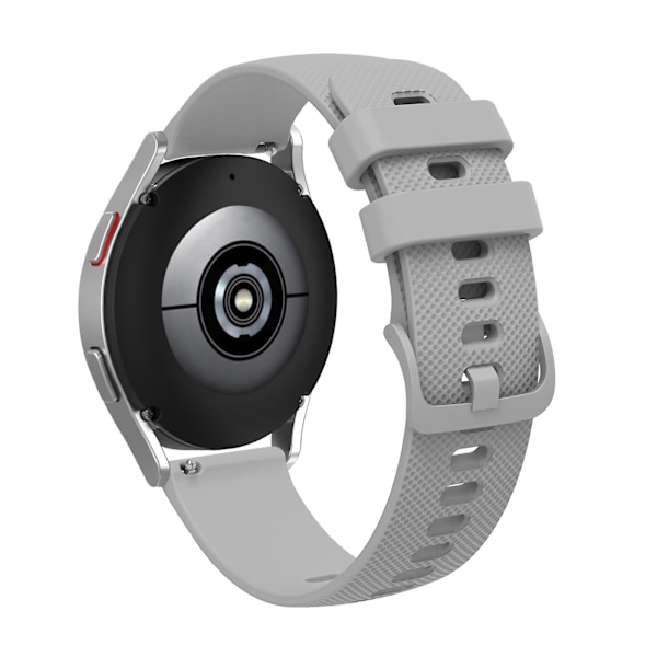Grå Grå Knottrig Tonal Spänne Silikon Klockarmband 20mm