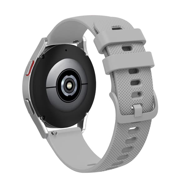 Harmaa harmaa kuoppainen sävyinen solki silikoni kellon ranneke 20mm