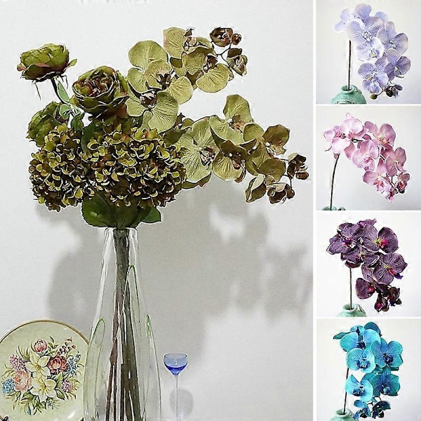1 stk. Kunstig Blomst Sommerfuglorkidé Livaktig Hage DIY Fest Bryllupsdekor 3