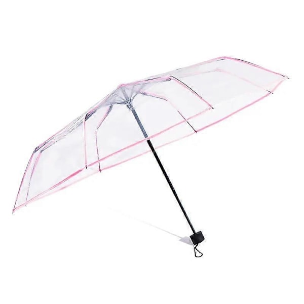 Transparent Automatisk Paraply Dame Paraply Foldbar Parasol Til Regn Og Sol Vindtæt Dame Regn Paraplyer Automatic white