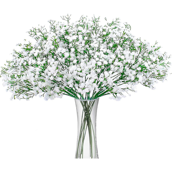 Keinotekoiset Gypsophila-kukat 12 kpl Aidon tuntuisia tekokukkia DIY-koristeluun (4 väriä)