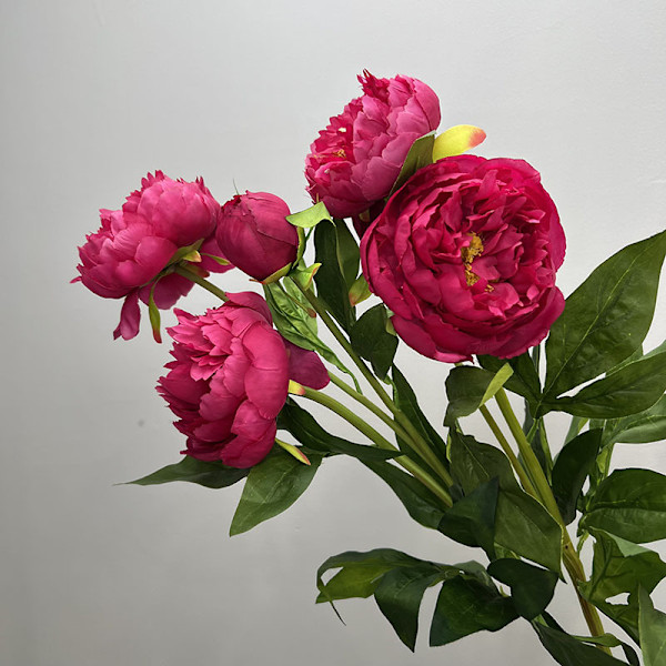 Konstgjorda pionblommor Falska pioner Heminredning Bröllopsrekvisita Trippelpion Light pink 0072