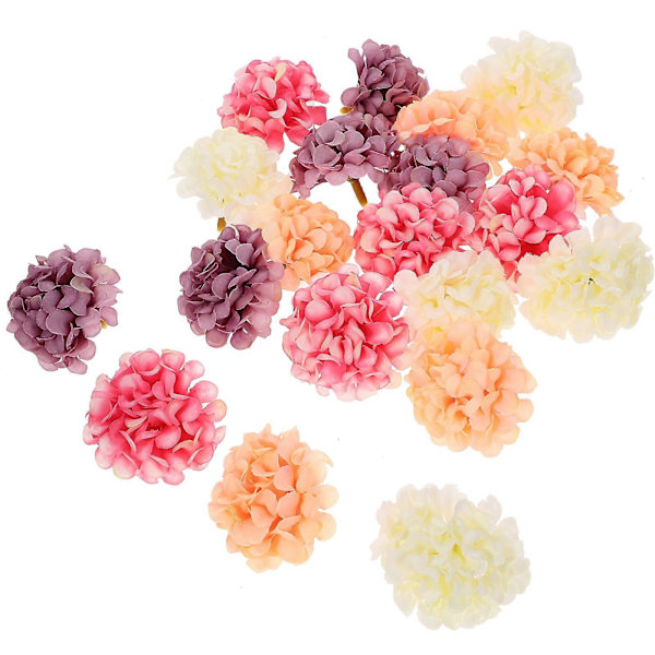 20 stk Små Kunstige Blomsterhoder Mini Blomsterarrangement Håndverk DIY Materiale