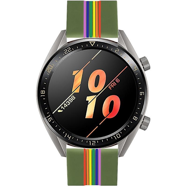 Armygrøn Armygrøn Silikone Urrem kompatibel med Huawei Watch Gt3 46mm
