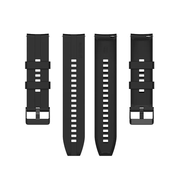 Sort Sort Silikone Urrem kompatibel med Huawei Watch Gt 3 42mm