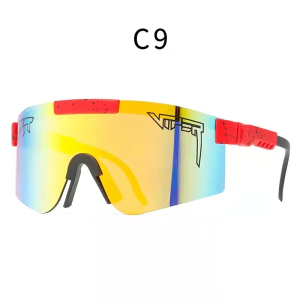 Cykelsolglasögon Färgglada solskydd galvanisering Real Film Polarized Solglasögon Sportglasögon C09