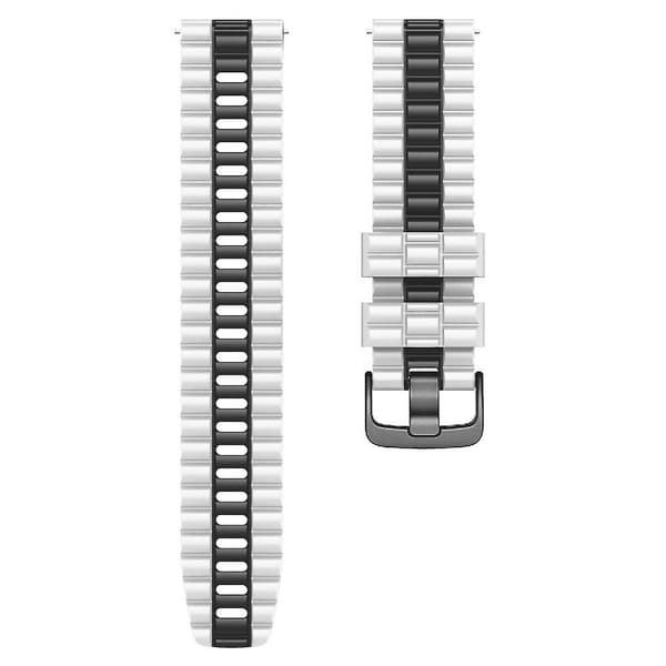 Vit Vit 22mm Silikon Tvåfärgat Klockarmband