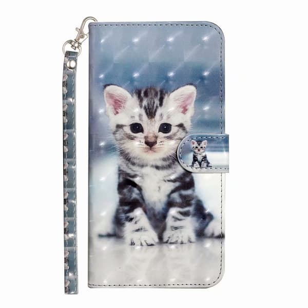 Etui til iPhone 13 Mini killinge-malet pung med kortholder flip