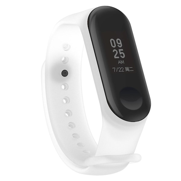 Hvit Hvit Silikon Klokkereim kompatibel med Xiaomi Mi Band 3 & 4