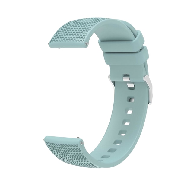 Smaragdgrön Smaragdgrön 20mm Gropar Silverspänne Silikon Klockarmband