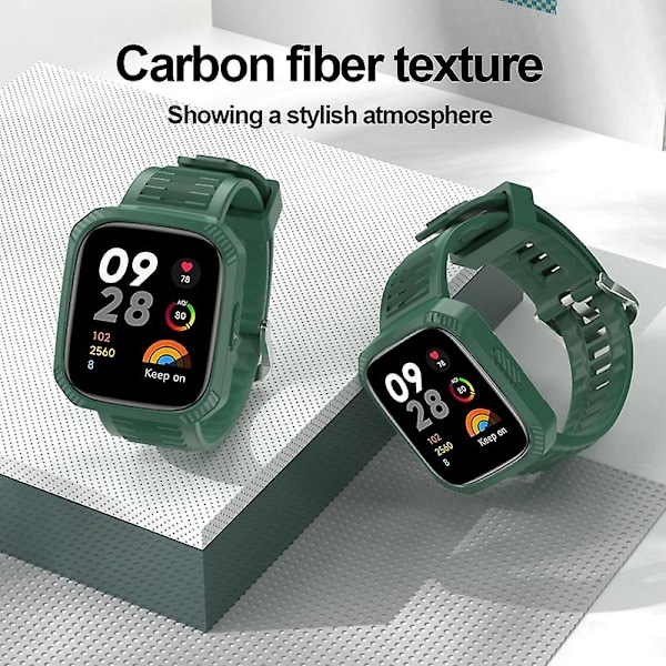 Mørkeblå Mørkeblå Integrert Silikonklokkereim kompatibel med Redmi Watch 3