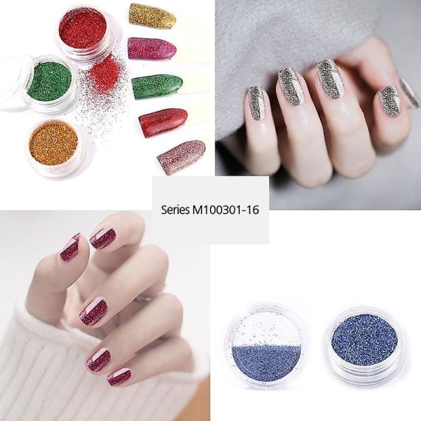 Nails Art Glitter Pigment Powder Gel - Polish Mirror Mancure Sparkles M100111