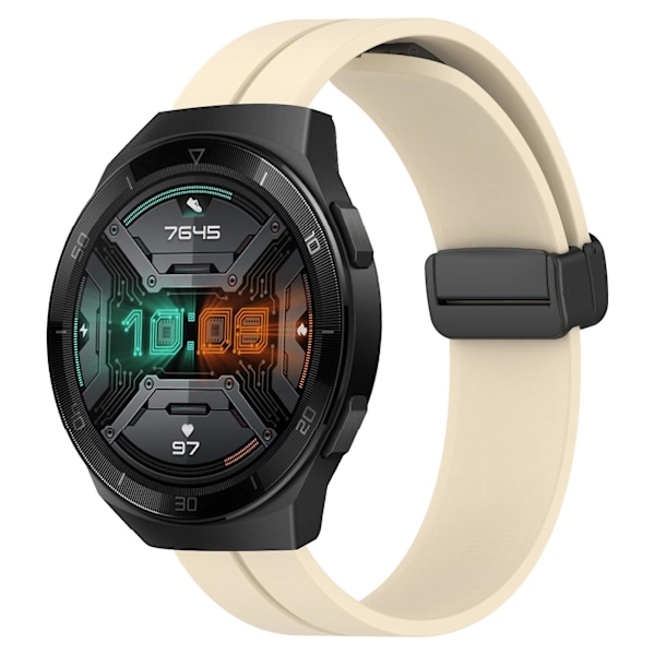 Beige Beige Silikone Urrem kompatibel med Huawei Watch Gt 2e