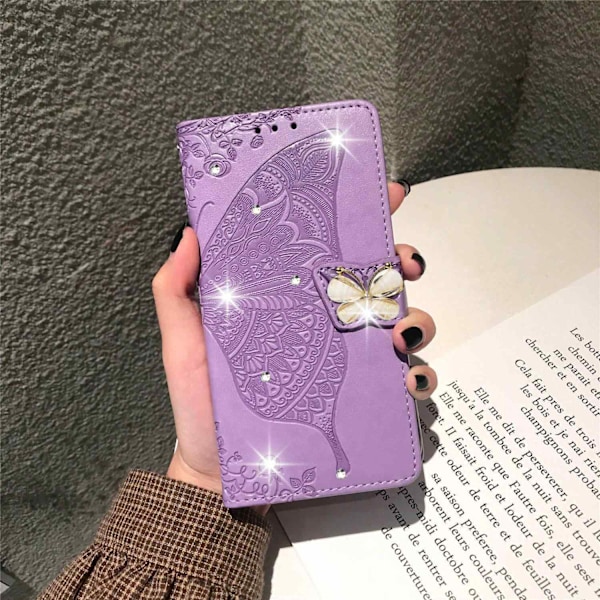Etui til iPhone 16 Lys Lilla Flip Magnetisk