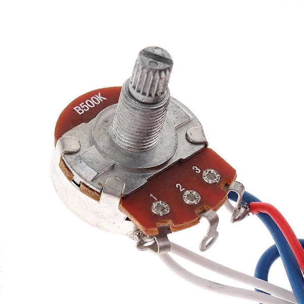 Gitarrkretskabelsats med 500K Potentiometer Växelströmbrytare Svart Black