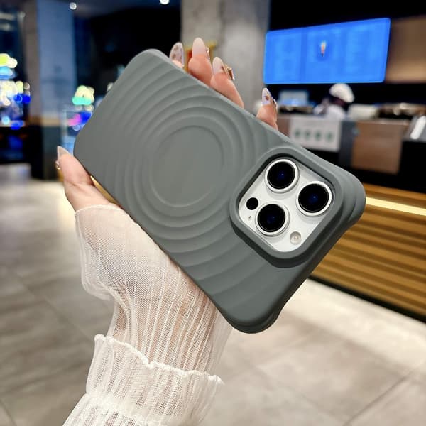 Fodral för iPhone 17 Flytande Silikon Magnetisk Silikon Grå Noz28554