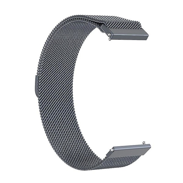 Grå Grå kompatibel med Honor Magic Watch 2/galaxy Active2 18mm Milan Rostfritt Stål Mesh Klockarmband