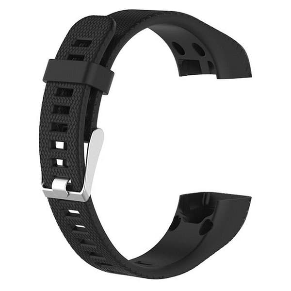 Sort Sort Silikone Urrem kompatibel med Garmin Vivosmart Hr+