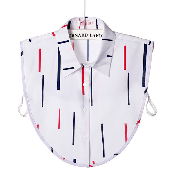 Dame falsk krage Avtakbar genser skjorte Allsidig (White Stripes) pointed collar