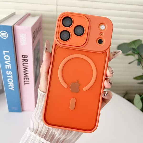Etui til iPhone 17 Pro Max Frosted Magnetic Orange Noz26606