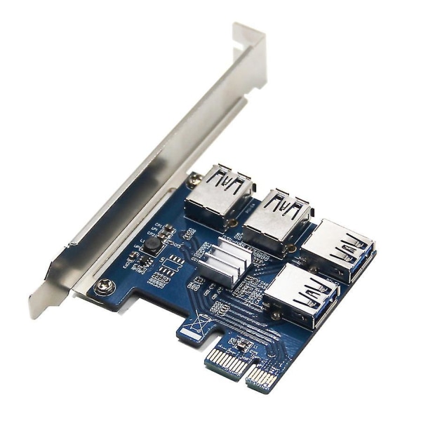 Nytt Pci-e adapterkort kompatibelt med fyra Usb3.0 Pci-e 1x till Pci-e 16x Btc Mining